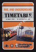 Rail and Underground Timetable Strathclyde, 14 May 1990 to 30 September 1991 by British Railways - Strathclyde Transport
